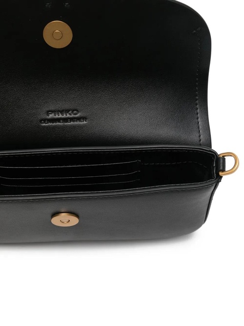 PINKO mini leather crossbody bag - Black - zdjęcie produktu nr 2