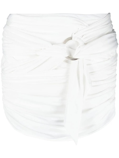 The Attico drape-detailed thigh-length skirt - White - zdjęcie produktu nr 1