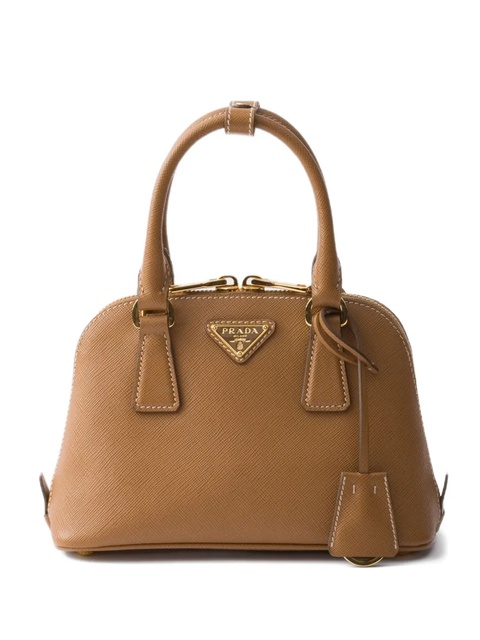 Prada Promenade Saffiano-leather mini tote bag - Brown - zdjęcie produktu nr 1