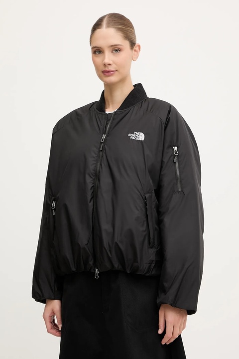 The North Face kurtka bomber Choqa kolor czarny zimowa oversize NF0A8F1WJK31 - zdjęcie produktu nr 1