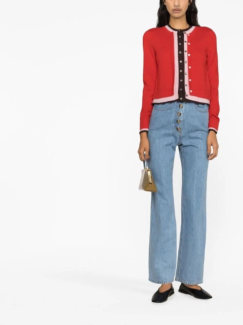 Tory Burch button-up cashmere cardigan - Red - zdjęcie produktu nr 2