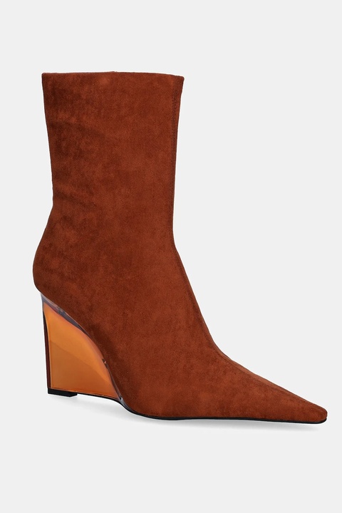 Jeffrey Campbell botki Beth-Ann damskie kolor brązowy na koturnie JC-1772-1-4 - zdjęcie produktu nr 1