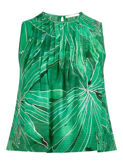 Marie Oliver Letta leaf-print top - Green - zdjęcie produktu nr 1