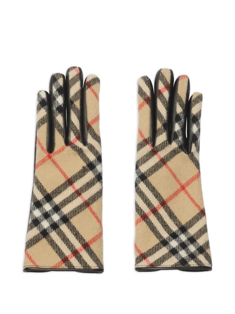 Burberry check-pattern gloves - Neutrals - zdjęcie produktu nr 1