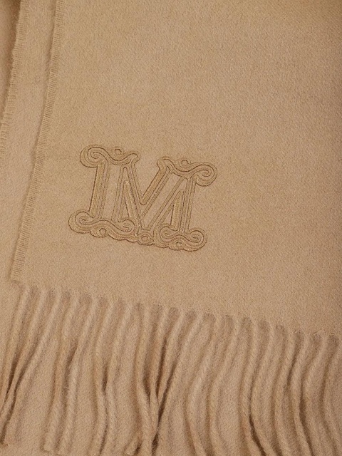 Max Mara embroidered fringed scarf - Neutrals - zdjęcie produktu nr 2