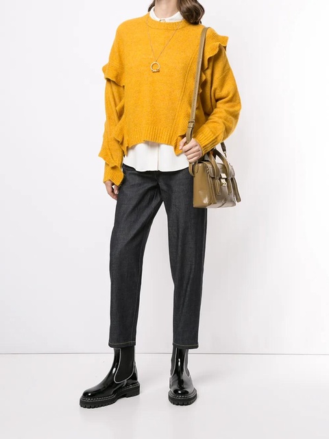 3.1 Phillip Lim cropped ruffled jumper - Yellow - zdjęcie produktu nr 2