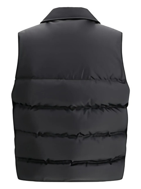Prada logo-plaque padded vest - Black - zdjęcie produktu nr 2