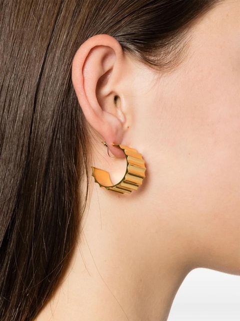 Maje Tapered mini hoop earrings - Gold - zdjęcie produktu nr 2