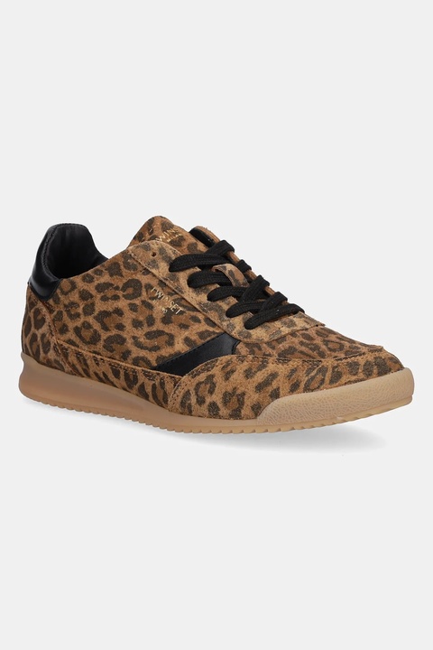 Twinset sneakersy zamszowe damskie kolor beżowy 252TGT020 - zdjęcie produktu nr 1