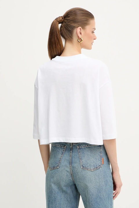 Armani Exchange t-shirt bawełniany damski kolor biały XW001080 AF10356 - zdjęcie produktu nr 2