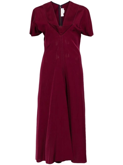 Victoria Beckham cowl-neck midi dress - Red - zdjęcie produktu nr 1