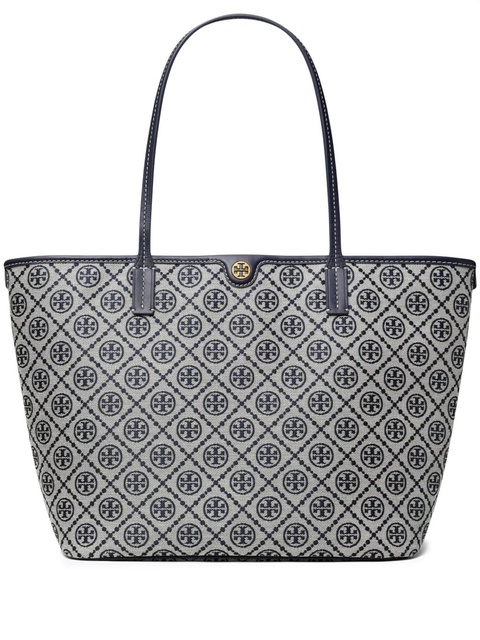 Tory Burch T Monogram zip tote bag - Blue - zdjęcie produktu nr 1