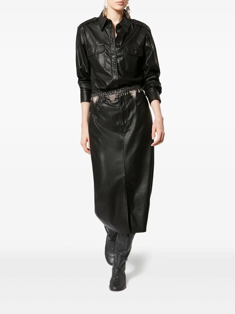 MARANT ÉTOILE Noee buttoned pocket shirt - Black - zdjęcie produktu nr 1