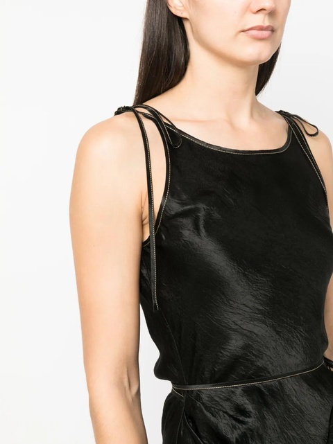 Acne Studios sleeveless satin dress - Black - zdjęcie produktu nr 2