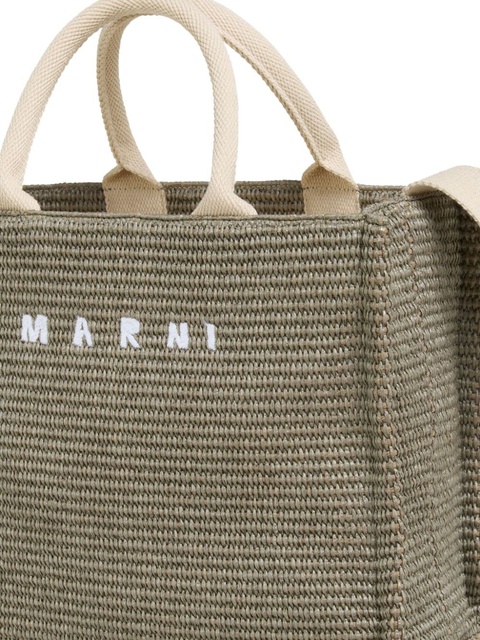 Marni small raffia tote bag - Green - zdjęcie produktu nr 2