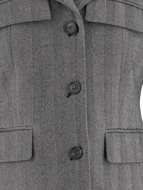 Ferragamo herringbone-pattern flap-pocket blazer - Grey - zdjęcie produktu nr 2