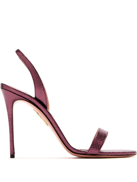 Aquazzura 105mm slingback leather sandals - Red - zdjęcie produktu nr 1