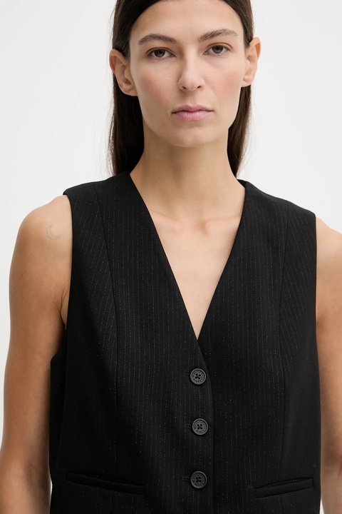 Marc O'Polo kamizelka kolor czarny jednorzędowa 5000007583 - zdjęcie produktu nr 2