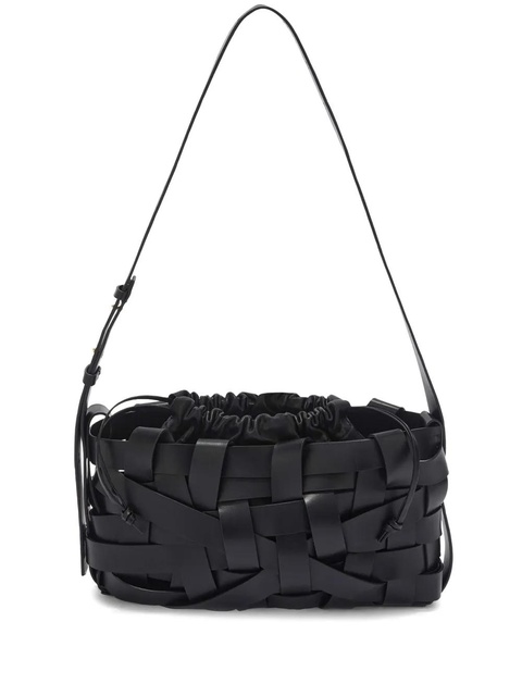Jil Sander interwoven-design leather clutch bag - Black - zdjęcie produktu nr 1