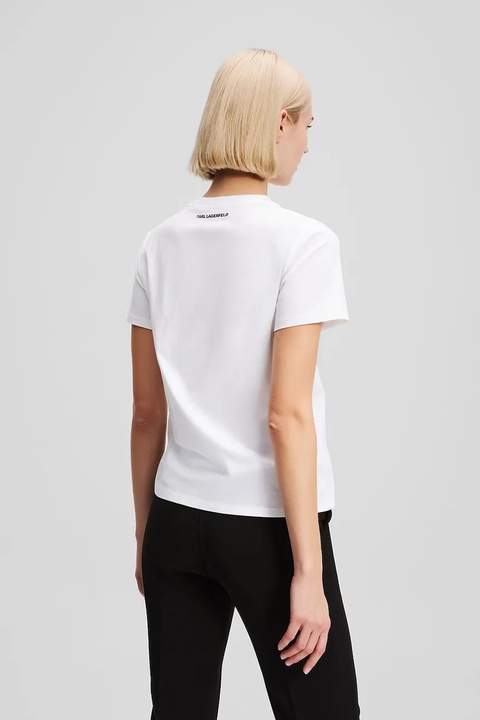Karl Lagerfeld t-shirt bawełniany damski kolor biały A3W17105 - zdjęcie produktu nr 2