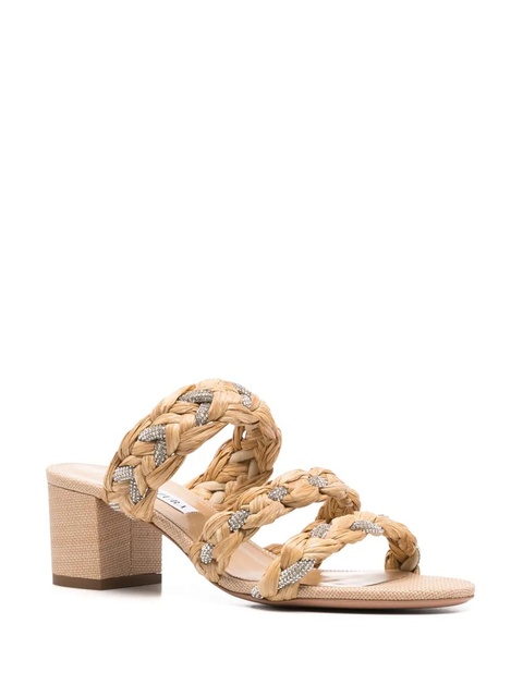 Aquazzura 50mm Costiera Crystal sandals - Neutrals - zdjęcie produktu nr 2