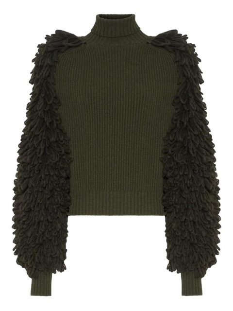 Jean Paul Gaultier The Bouclette high-neck wool sweater - Green - zdjęcie produktu nr 1