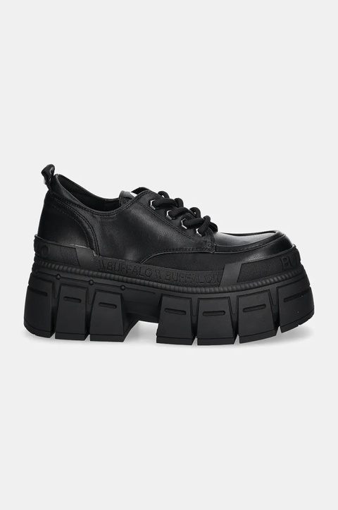 Buffalo półbuty Gospher Lace Up Cs damskie kolor czarny na platformie 1622349-BLK - zdjęcie produktu nr 2