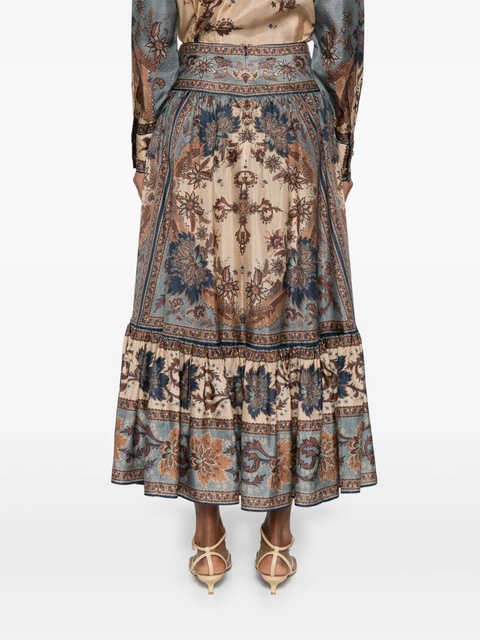 ZIMMERMANN Ascension midi skirt - Blue - zdjęcie produktu nr 1