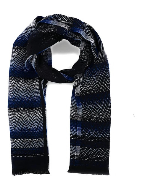 Missoni chevron-pattern scarf - Blue - zdjęcie produktu nr 1