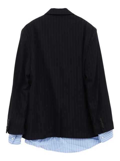 Acne Studios pinstripe single-breasted blazer - Blue - zdjęcie produktu nr 2