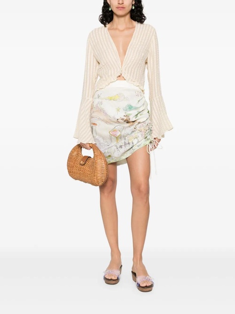 ALEMAIS linen draped skirt - Neutrals - zdjęcie produktu nr 2