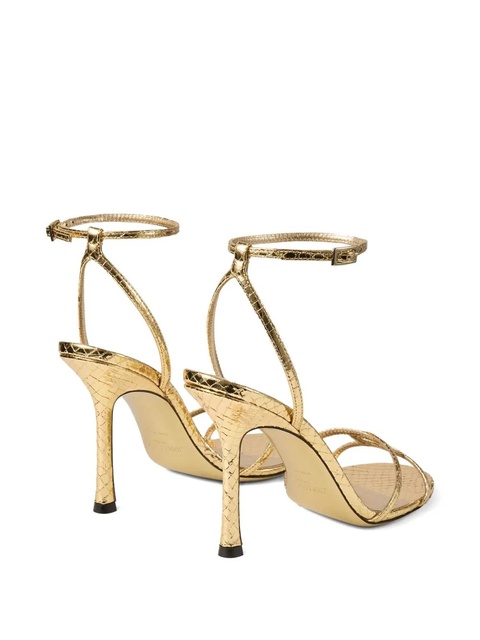 Jimmy Choo metallic heeled sandals - Gold - zdjęcie produktu nr 2