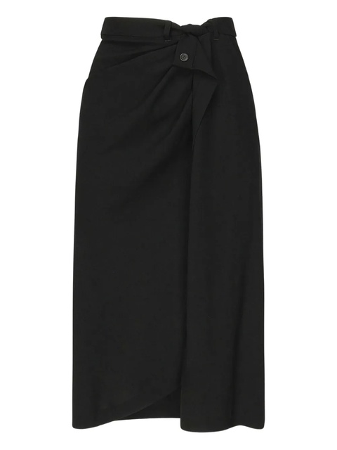 Balenciaga knotted-detail maxi skirt - Black - zdjęcie produktu nr 1