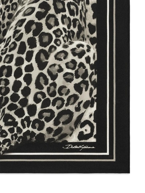Dolce & Gabbana leopard-print scarf - Black - zdjęcie produktu nr 2