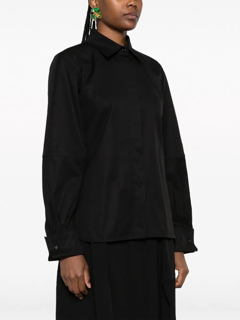 Max Mara long-sleeve stretch-cotton shirt - Black - zdjęcie produktu nr 2