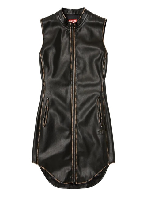 Diesel zip-front sleeveless mini dress - Black - zdjęcie produktu nr 1