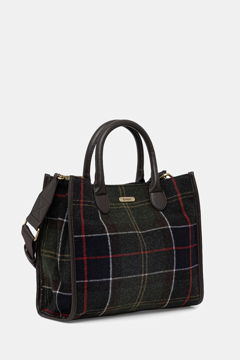 Barbour torebka z domieszką wełny kolor zielony LBA0423 - zdjęcie produktu nr 2