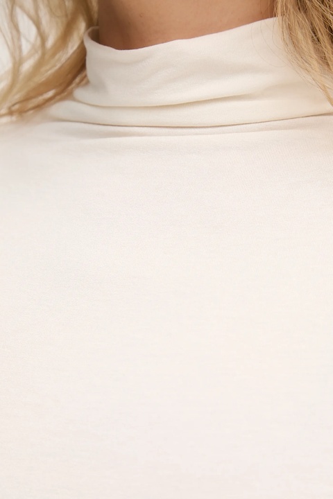 Marella longsleeve Emme by Marella kolor beżowy z golfem 2525946031200 - zdjęcie produktu nr 2