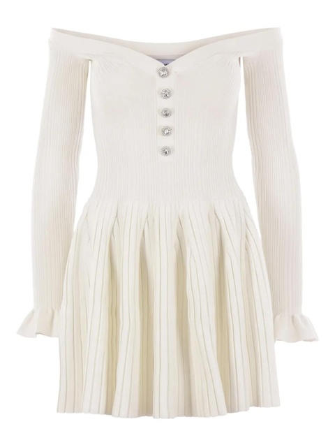 Self-Portrait striped dress - White - zdjęcie produktu nr 1