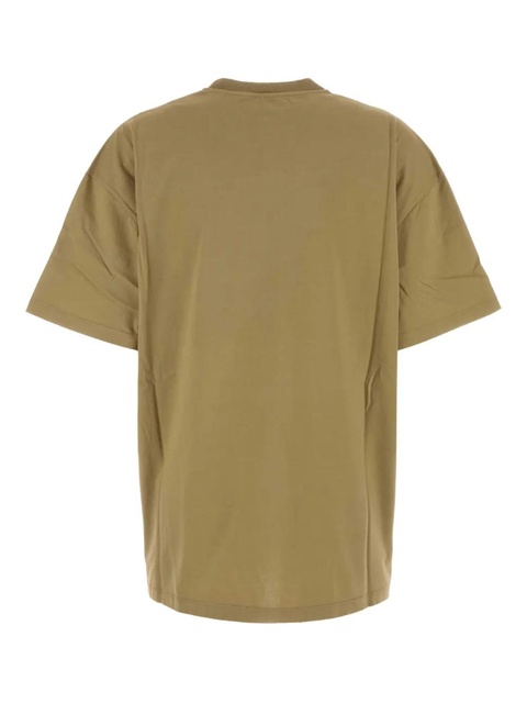 Prada triangle-plaque cotton T-shirt - Green - zdjęcie produktu nr 2