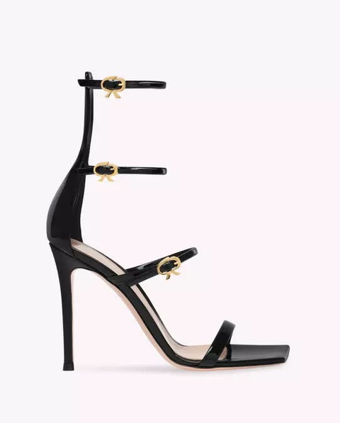 GIANVITO ROSSI - Czarne sandały Ribbon Uptown - zdjęcie produktu nr 1