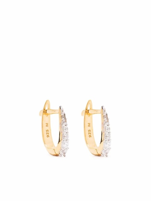 Missoma Claw crystal pavé huggie earrings - Gold - zdjęcie produktu nr 1