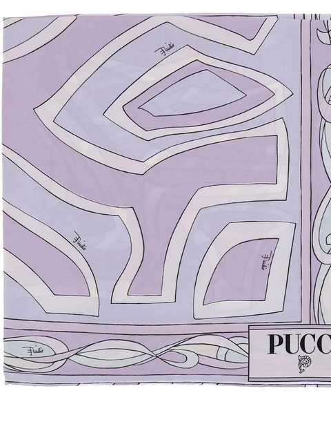 PUCCI Labirinto-print silk scarf - Purple - zdjęcie produktu nr 1