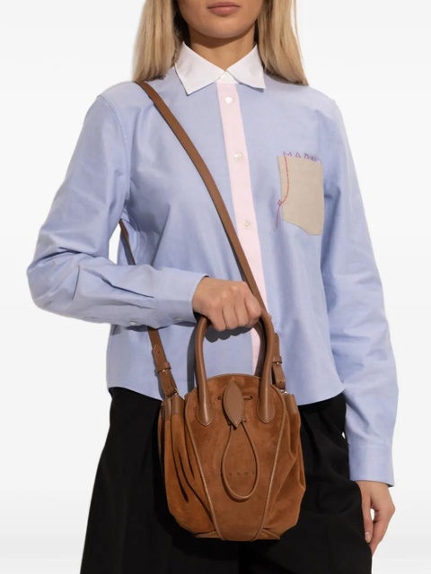 Marni small Tulipea leather tote bag - Brown - zdjęcie produktu nr 2