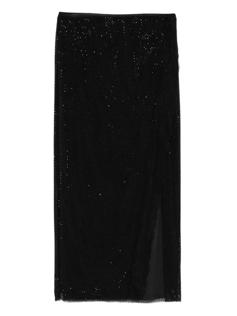 Self-Portrait crystal-embellished skirt - Black - zdjęcie produktu nr 1