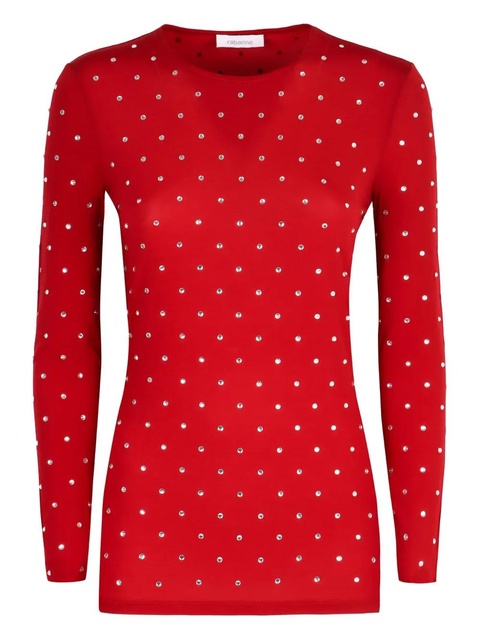 Rabanne rhinestone-embellished sweater - Red - zdjęcie produktu nr 1