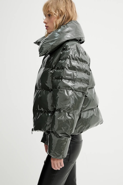 Rains kurtka 17230 Alta Vision Short Puffer Jacket kolor zielony zimowa 17230 - zdjęcie produktu nr 1