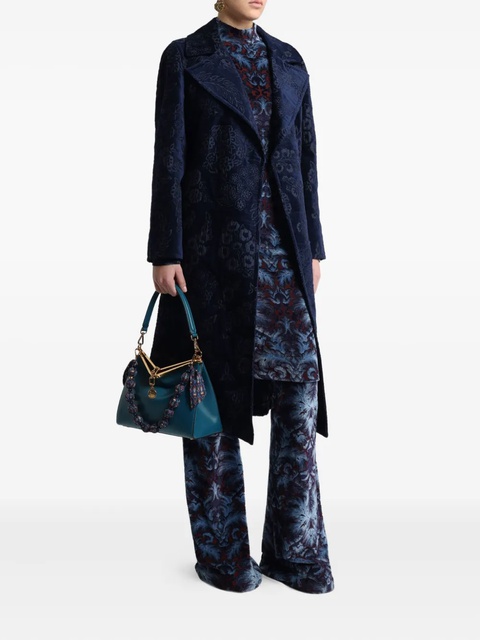 ETRO chenille Jacquard floral coat - Blue - zdjęcie produktu nr 1