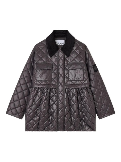 GANNI quilted jacket - Brown - zdjęcie produktu nr 1