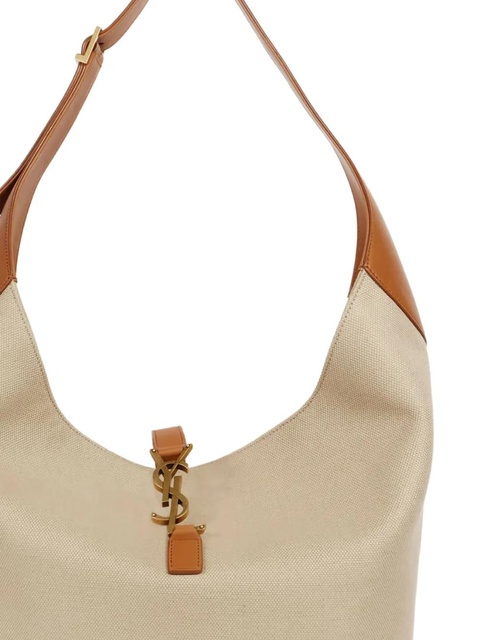 Saint Laurent logo-plaque shoulder bag - Neutrals - zdjęcie produktu nr 2